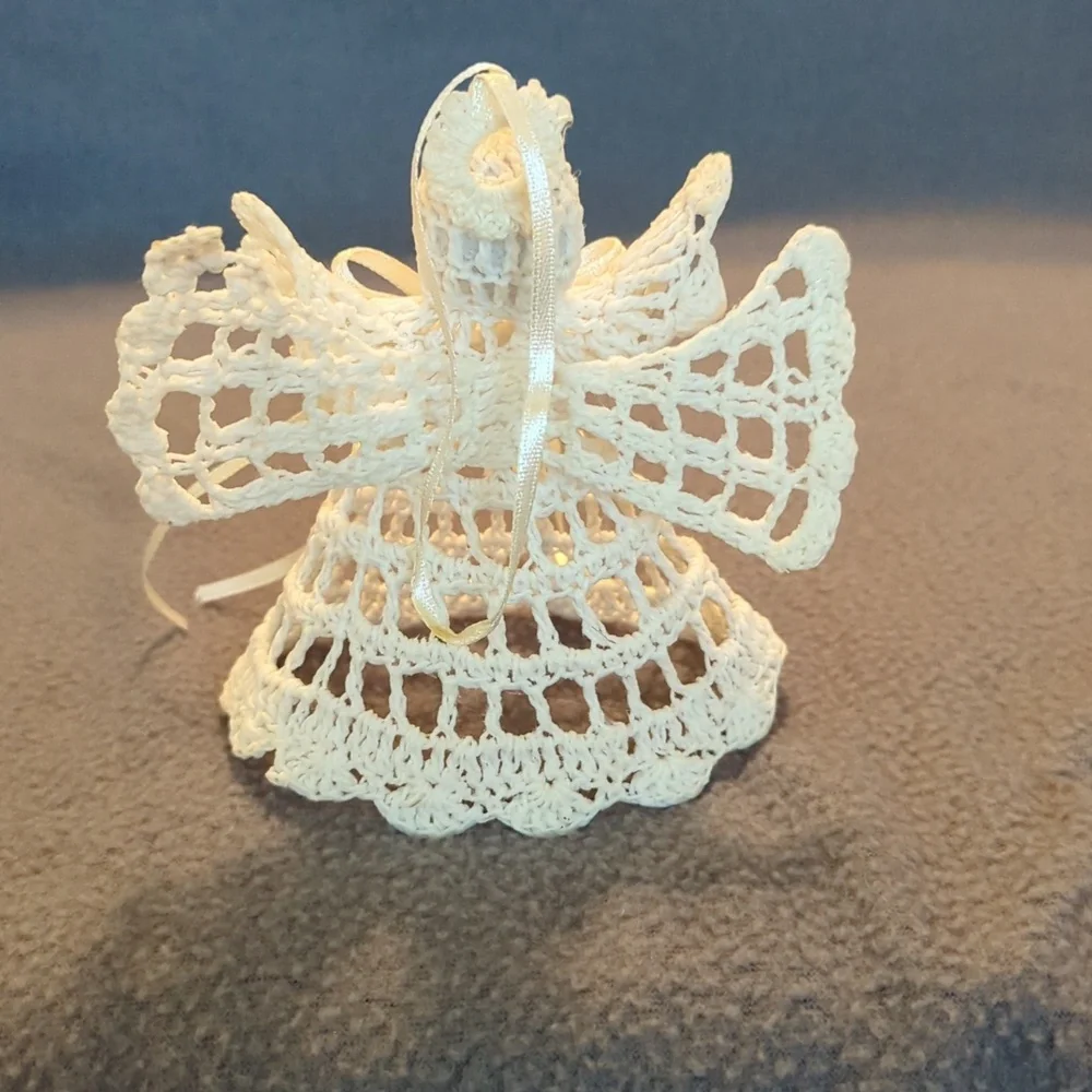 Crocheted Christmas Angels. Set Of 3